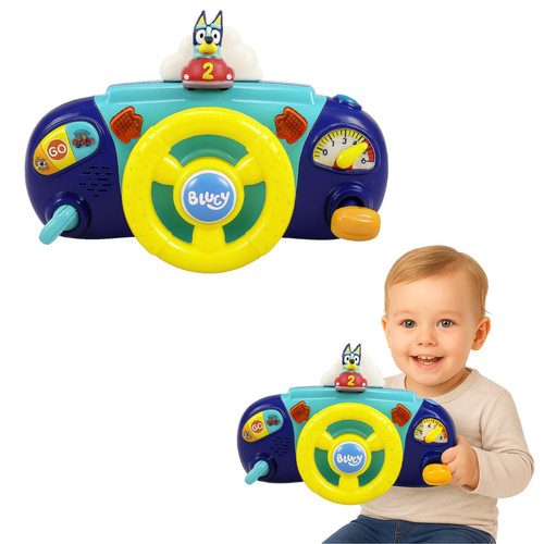 Bluey steering wheel car - bluey,