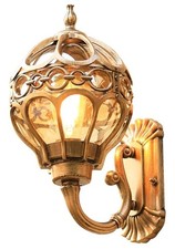 Vintage/Retro Bronze Color Outdoor Wall Lamp,Die Cast Aluminum E27 Glass Lantern