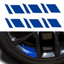 6x Blue Reflective Car Wheel