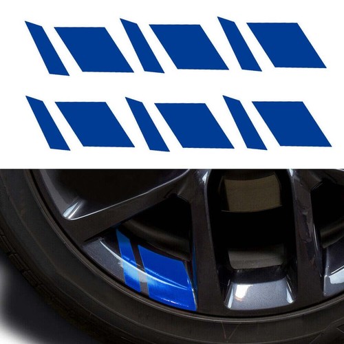 Blue reflective car wheel - 6x,