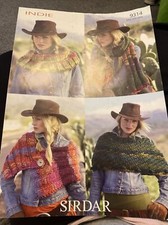 Original Sirdar   Knitting Pattern 9314 Ladies Cowl Scarf Wrap And Cape