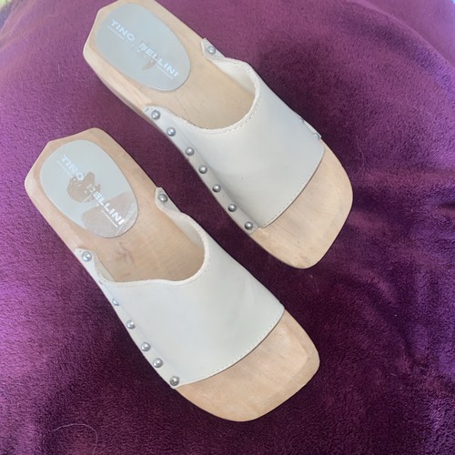 Leather and wood open toed - leather,