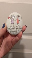 Hand Painted pebble "we've