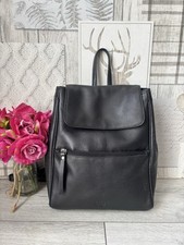 Gigi Black Genuine Leather Backpack Rucksack Handbag Bag