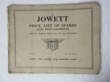 Jowett Spares Catalogue, May