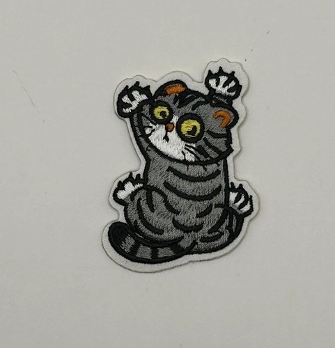 Cute cat embroidery patch - cat,