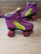 RIO Roller Skates Quad Grape Uk 3 Retro Style Purple Pink Yellow Green Free Post