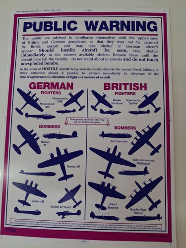 Ww2 aircraft reprint - a3, poster
