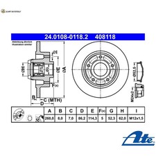 2x BRAKE DISCS 24.0108-0118.2