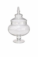 Clear glass apothecary jar - clear,