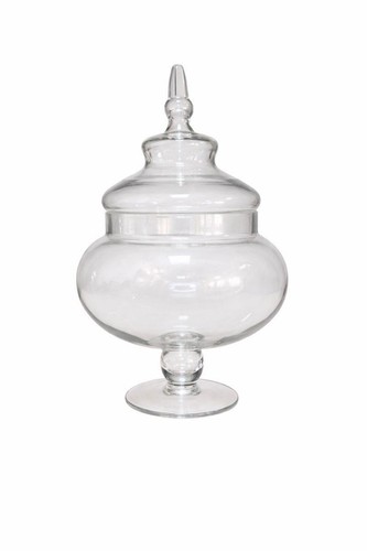 Clear glass apothecary - clear, jar