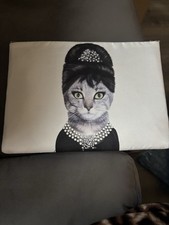 Audrey Hepburn Cat Zip Up Bag