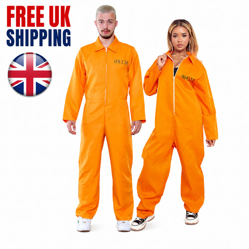 Adult orange prisoner - orange, coverall