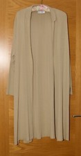 SPIRITO DI ARTIGIANO XL Long Golden Beige Open Cardigan 27" Across The Back