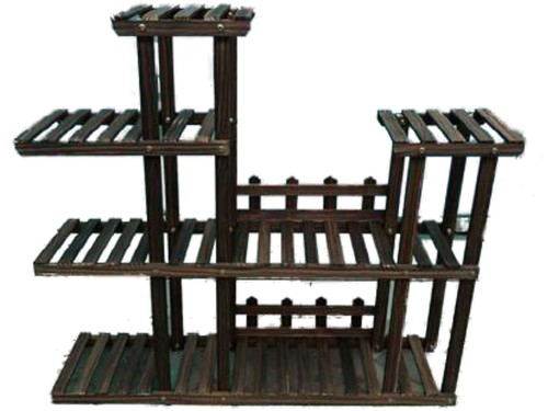 Multi tier wooden plant stand - multi-tier,