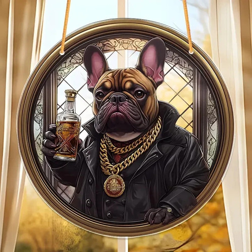 French bulldog gangster - french,