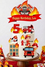 Fire truck cake topper - cake,