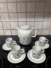 Lancaster Vitramic Hornsea Cornrose Coffee Pot Cups And Saucers Vintage Retro