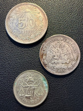 LOT X3 Mexican SILVER Coins