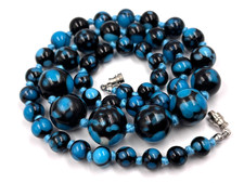 Vintage Blue & Black Spotted