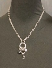 Silver Tone Charm Necklace