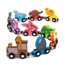 Wooden Train Set Dinosaur Set