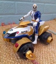 Bandai (2004) SPD Delta Morph  Space Police Quad Bike (White & Gold With Figure