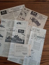 WW11 Russian Tank,US Truck,B24 &25 Bombers.Revell 1950's assembly Instructions.