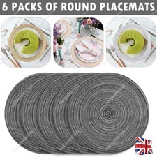 Set of 6 Placemats Round Table