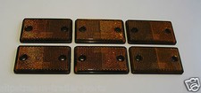 6 AMBER REFLECTORS SIDE MARKER-TRAILER PARTS TO FIT,IFOR WILLIAMS,INDESPENSION