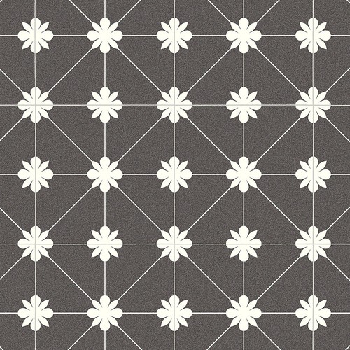Grey floral elegant tile - floral,