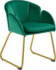 Green Velvet Tub Vanity Chair