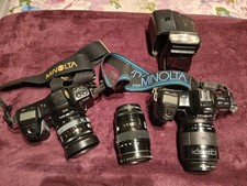 2 x Minolta Dynax 7000i bodies + 2 Minolta lenses, 1 Sigma lens & Minolta flash