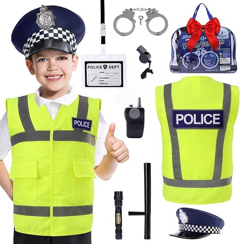 Kids police costume 10 pcs - police,