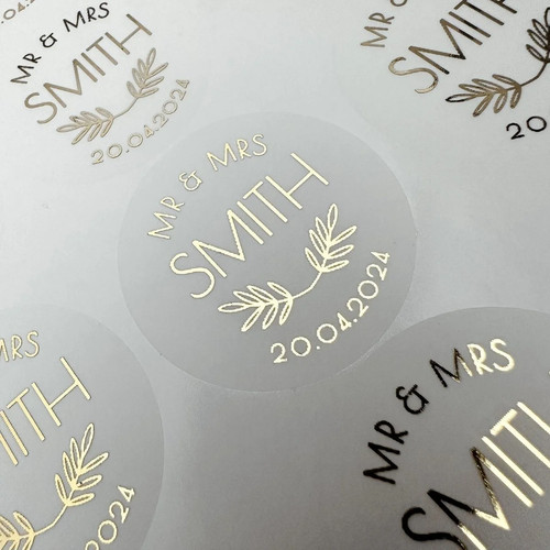 Mrs wedding stickers - &,
