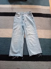 Topshop Cropped Leg Blue Jeans
