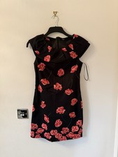 Oasis black & red floral dress