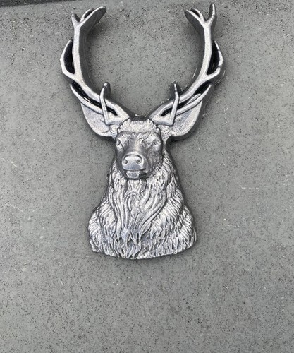 Stag head leadwork - head, garden