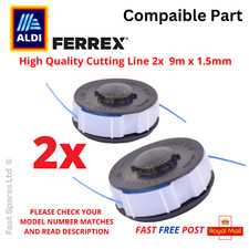 ALDI FERREX  F-ERT450-1 24560 Grass Strimmer Trimmer Spool FAST POST x2