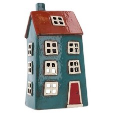 Shudehill Giftware Ceramic Village Pottery Bright Colour Range Tealight Holder