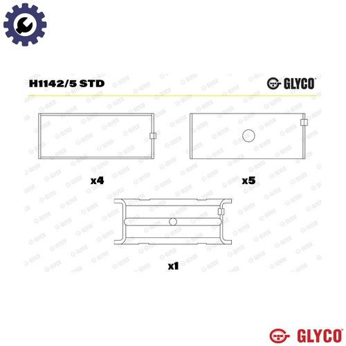 Crankshaft bearing h1142 std - crankshaft, h1142/5