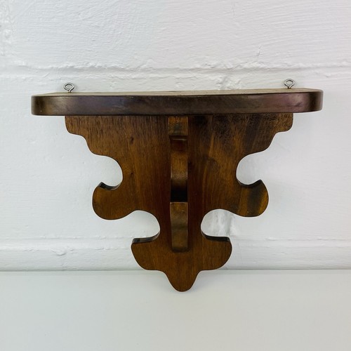 Vintage wooden wall shelf - wooden,