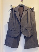Woman’s Two-Piece Waistcoat, Three-Quarter Flared Trouser Suit