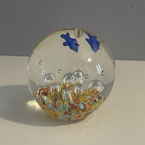 Vintage paperweight 311g glass - vintage,