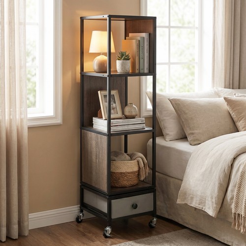 Tier rotating bookshelf - 4-tier, on