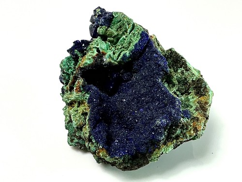 Azurite with malachite - azurite,