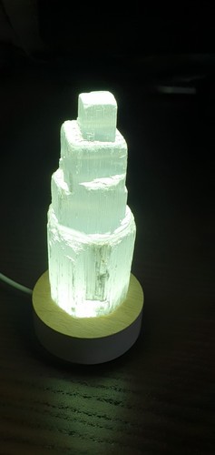 Selenite lamp with led - led, white