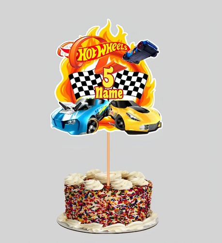 Personalised hot wheels cake - hot,