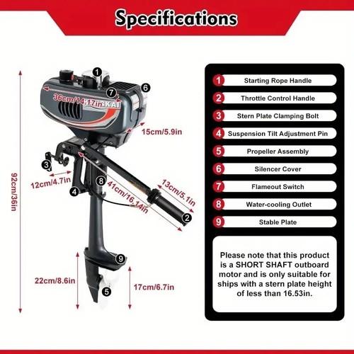 5hp outboard motor with - outboard,