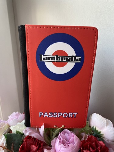 Lambretta red passport holder - passport,